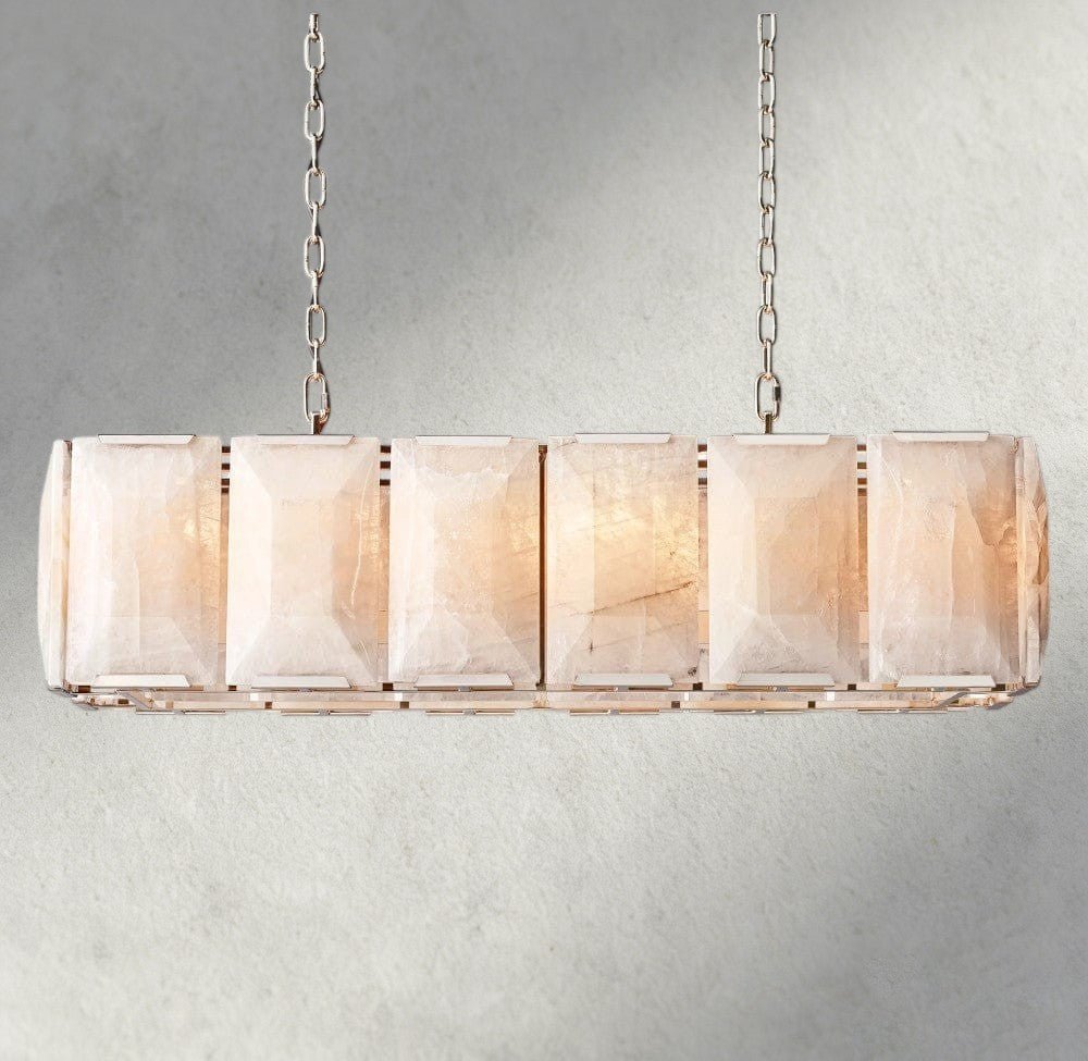 Hartley Calcite Rectangular Chandelier 42", 54", 62", 74" - GILDLAMPS