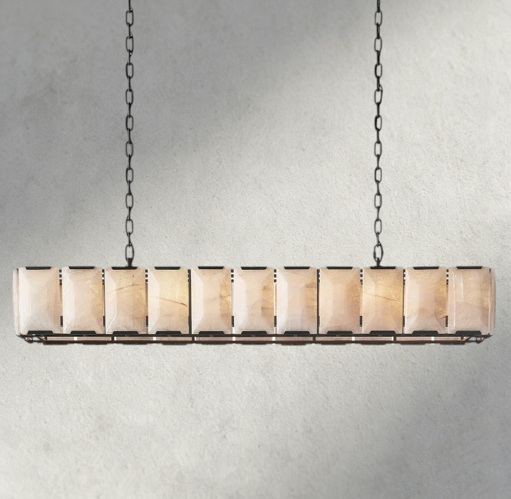 Hartley Calcite Rectangular Chandelier 42", 54", 62", 74" - GILDLAMPS