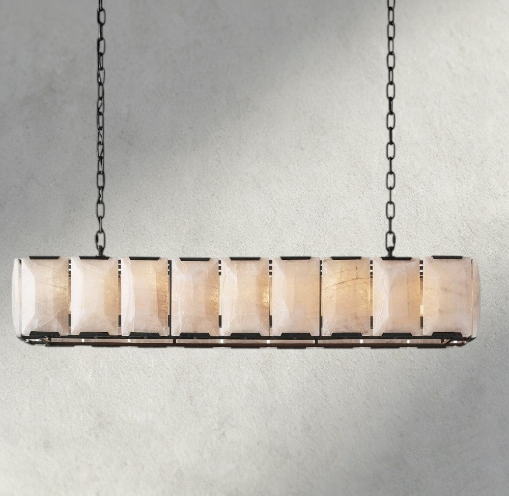 Hartley Calcite Rectangular Chandelier 42", 54", 62", 74" - GILDLAMPS