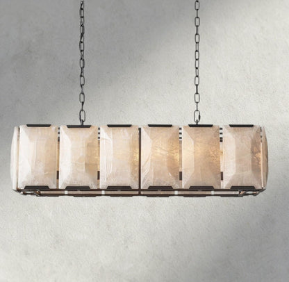 Hartley Calcite Rectangular Chandelier 42", 54", 62", 74" - GILDLAMPS