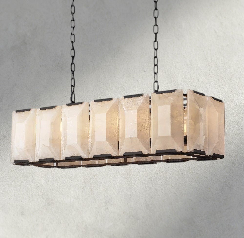 Hartley Calcite Rectangular Chandelier 42", 54", 62", 74" - GILDLAMPS