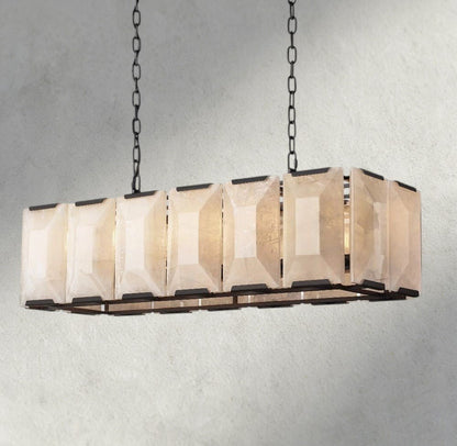 Hartley Calcite Rectangular Chandelier 42", 54", 62", 74" - GILDLAMPS