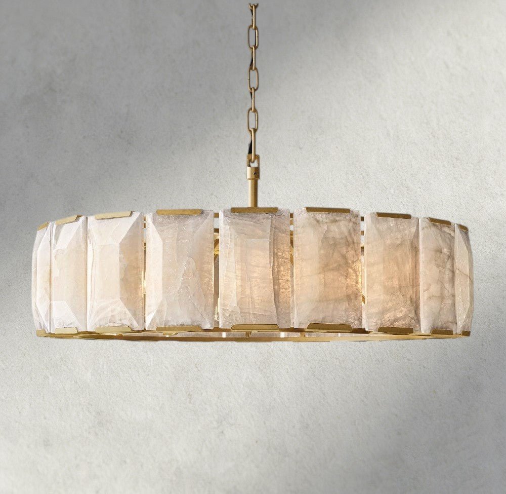 Hartley Calcite Round Chandelier 19", 31", 43", 60" - GILDLAMPS