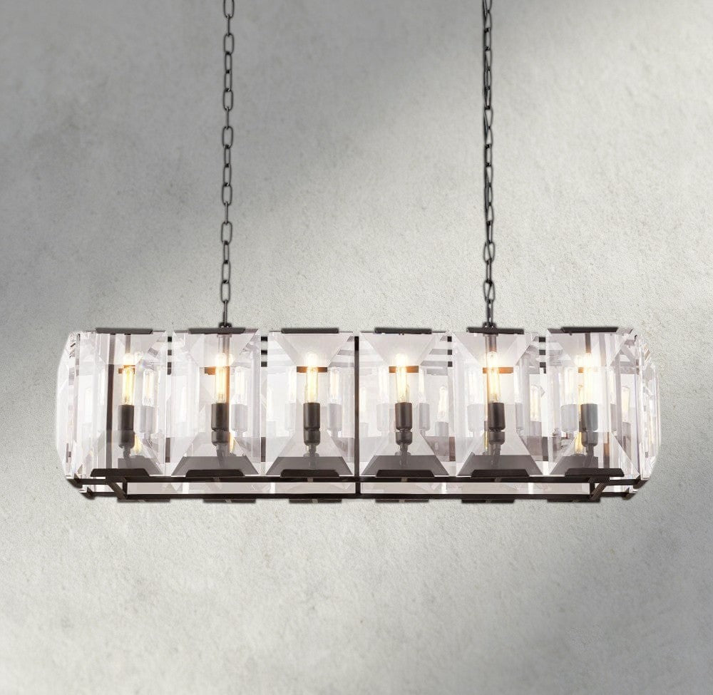 Hartley Crystal Rectangular Chandelier 42", 54", 62", 74" - GILDLAMPS