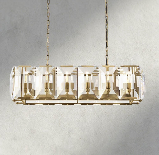 Hartley Crystal Rectangular Chandelier 42", 54", 62", 74" - GILDLAMPS