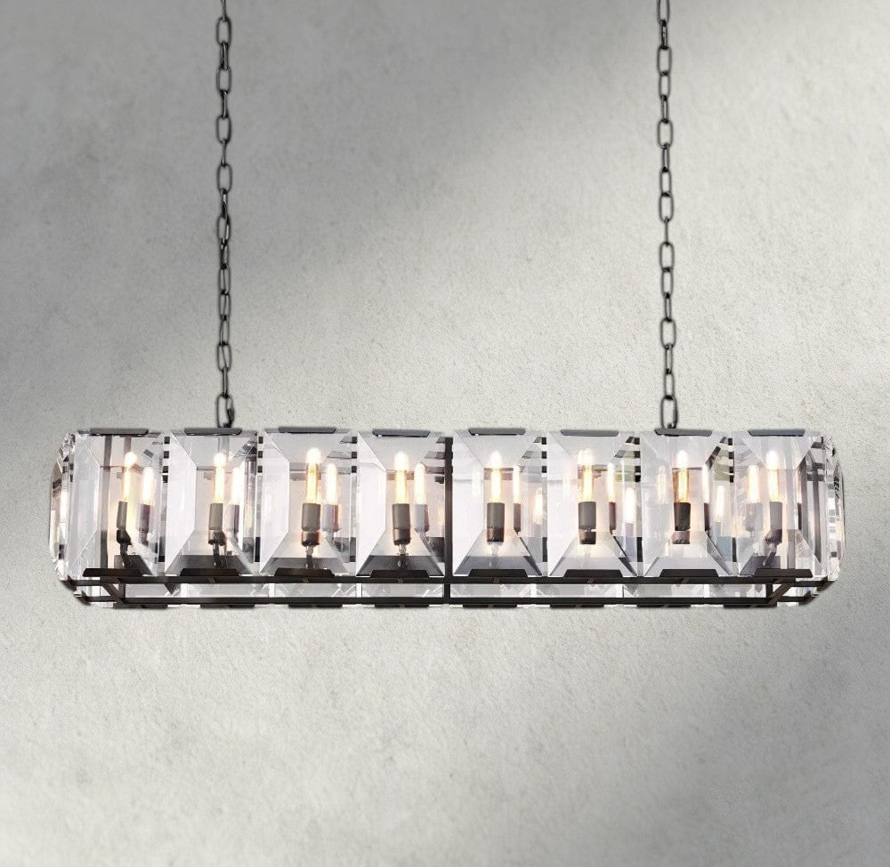 Hartley Crystal Rectangular Chandelier 42", 54", 62", 74" - GILDLAMPS