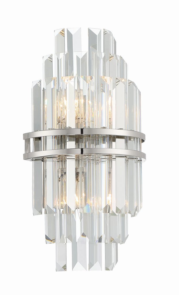 Hayes Crystal 2 Light Wall Sconce - GILDLAMPS