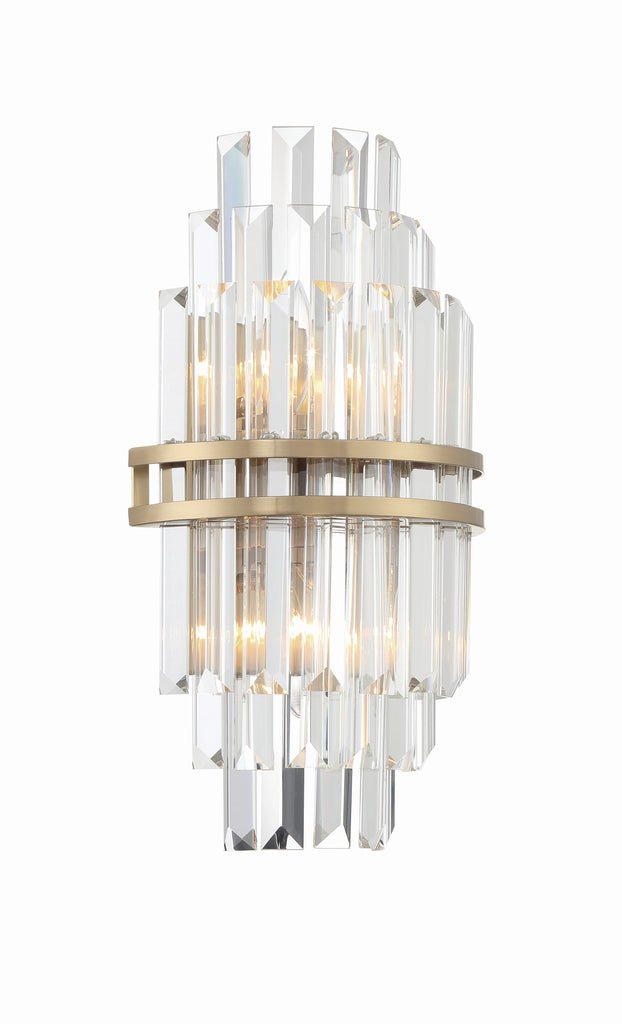 Hayes Crystal 2 Light Wall Sconce - GILDLAMPS