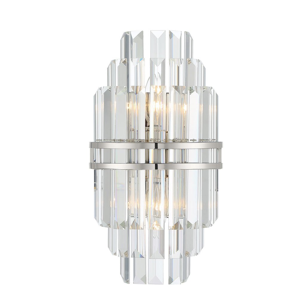 Hayes Crystal 2 Light Wall Sconce - GILDLAMPS