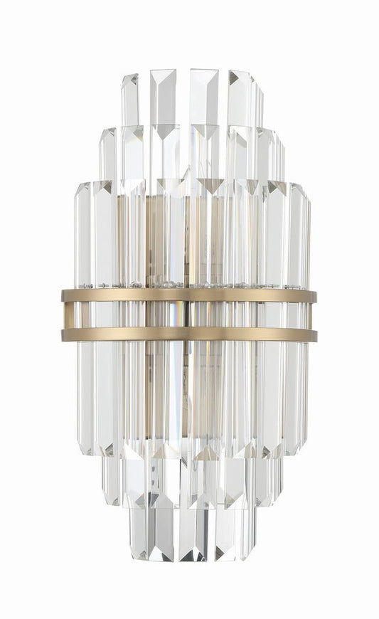 Hayes Crystal 2 Light Wall Sconce - GILDLAMPS