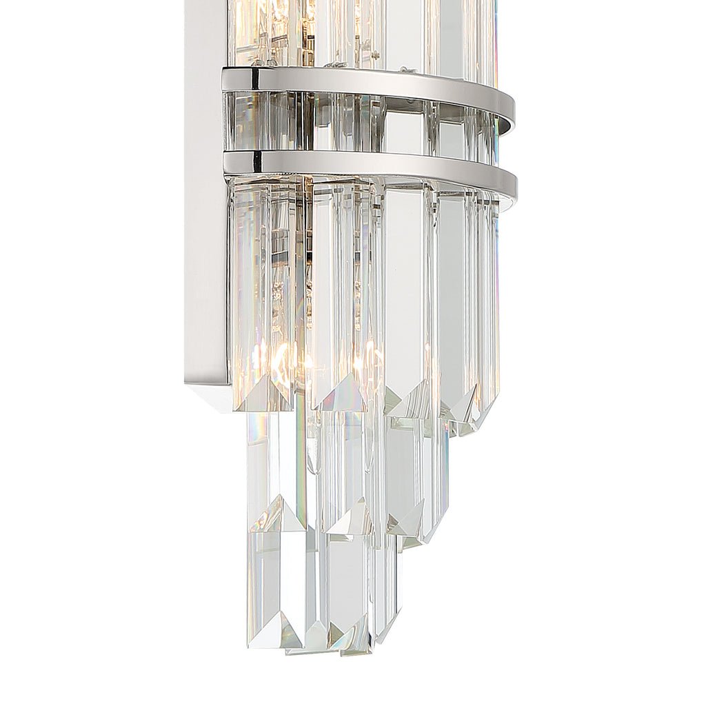 Hayes Crystal 2 Light Wall Sconce - GILDLAMPS