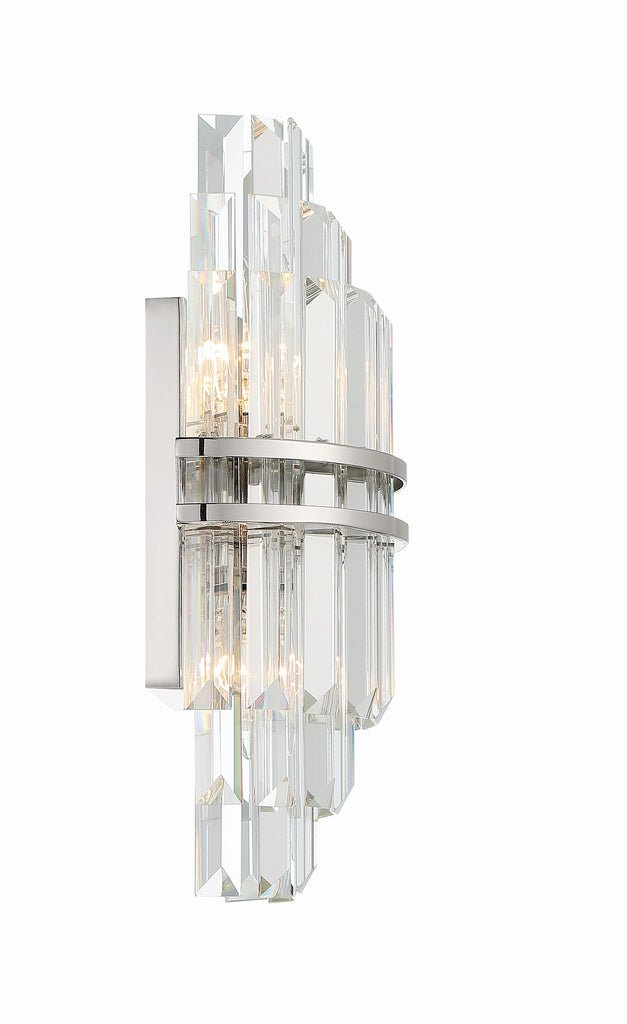 Hayes Crystal 2 Light Wall Sconce - GILDLAMPS