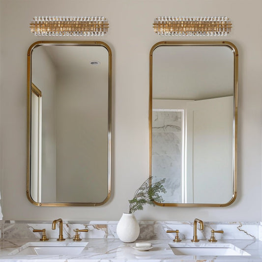 Hayes Crystal 6 Light Bathroom Wall Sconce - GILDLAMPS