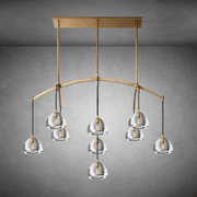 Hemispheae Modern Glass Linear Chandelier 54'' 72'' - GILDLAMPS
