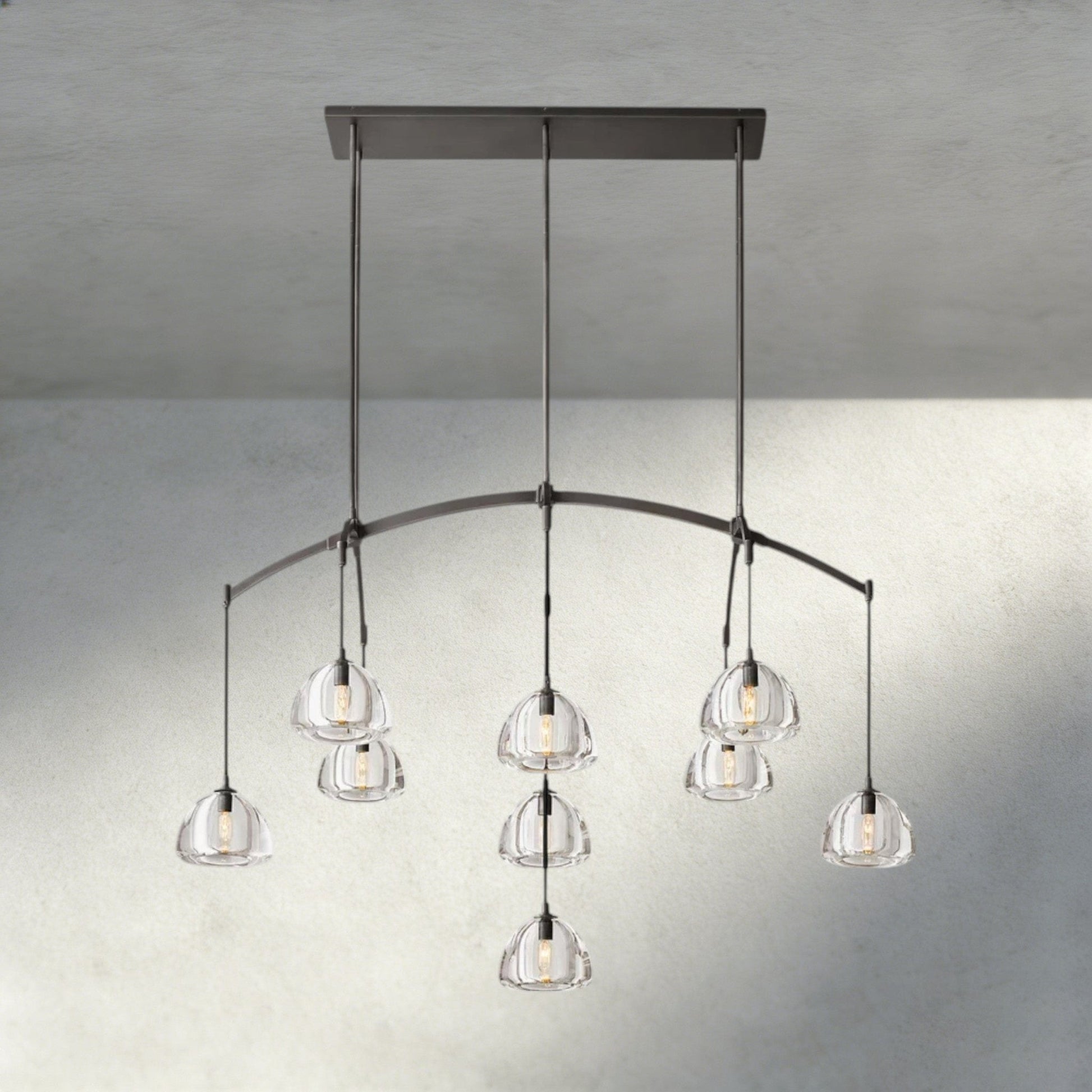Hemispher Linear Chandelier - GILDLAMPS
