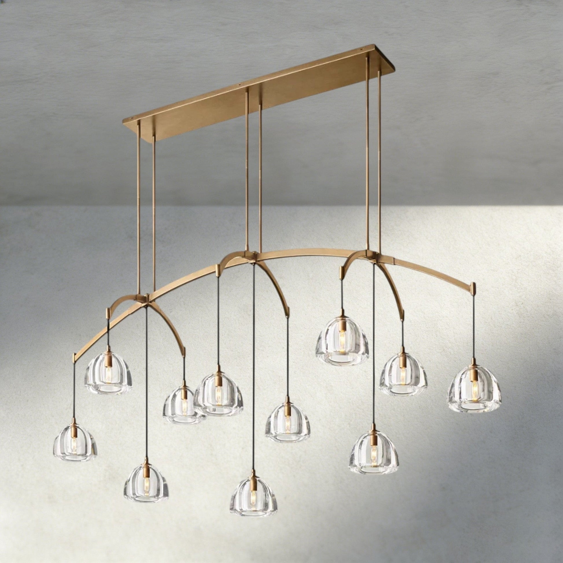 Hemispher Linear Chandelier - GILDLAMPS
