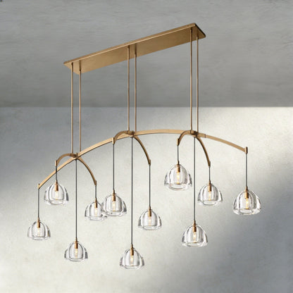 Hemispher Linear Chandelier - GILDLAMPS