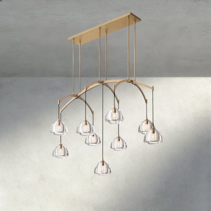 Hemispher Linear Chandelier - GILDLAMPS