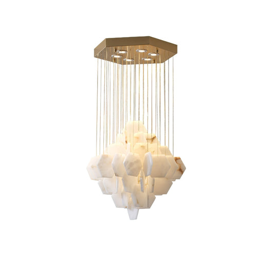 Hexa Alabaster Cascade Chandelier - GILDLAMPS