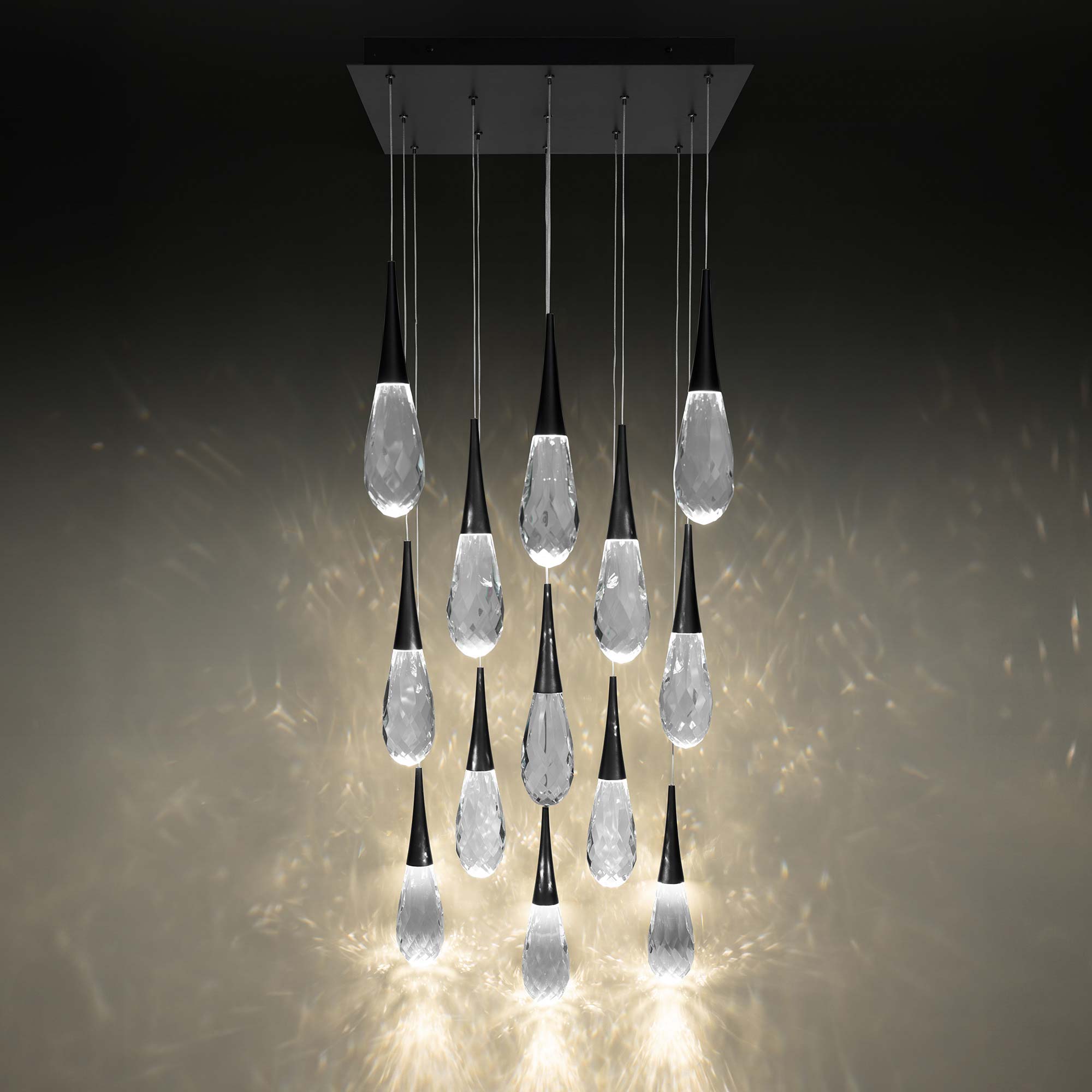 Hibiscus Square LED Multi Pendant Light - GILDLAMPS