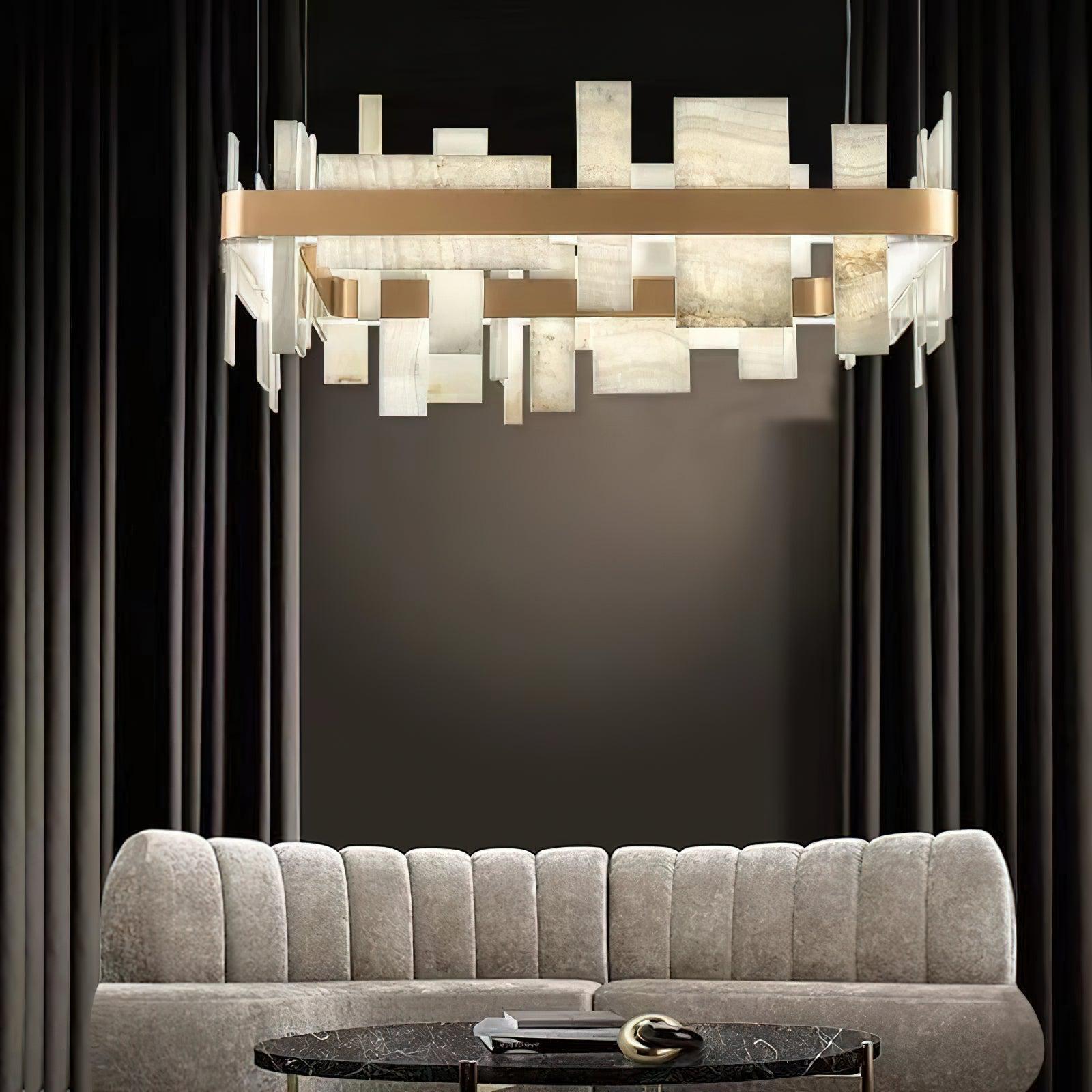 Honice LED Alabaster Chandelier - GILDLAMPS