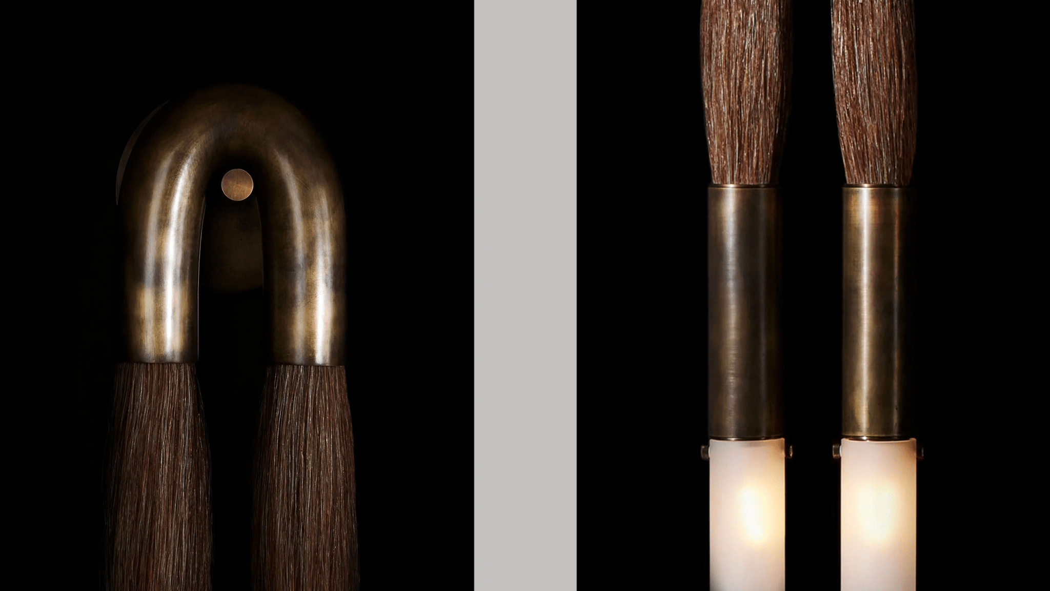 Horsehair Wall Sconce 30''H - GILDLAMPS