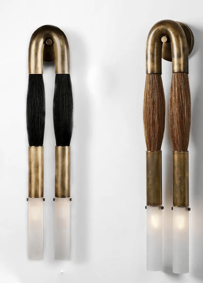 Horsehair Wall Sconce 30''H - GILDLAMPS