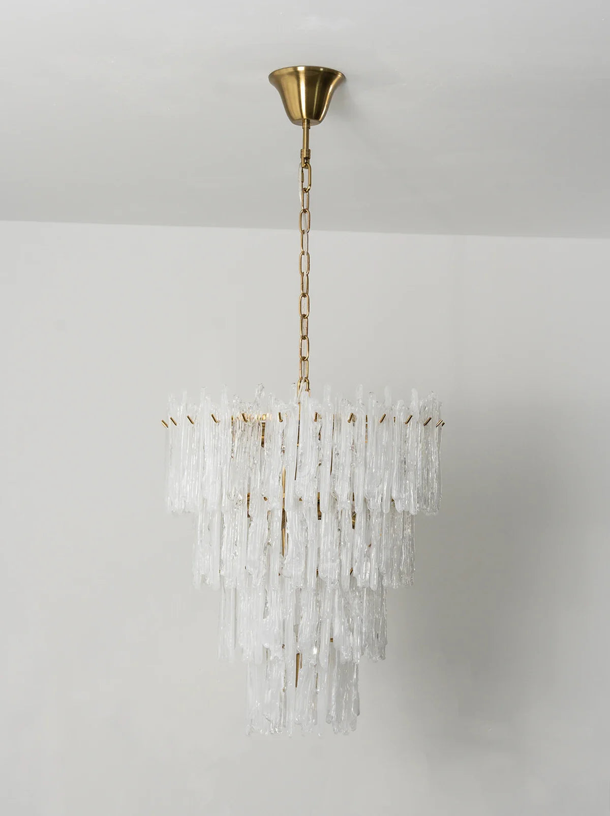 Icicle Waterfall Textured Glass Chandelier