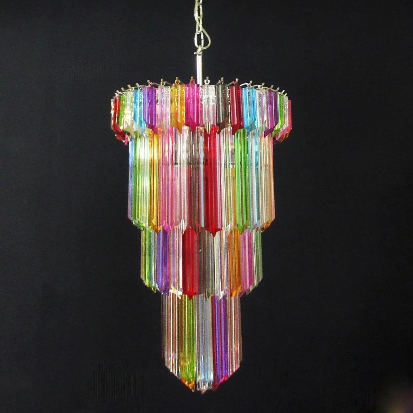 Murano Chandelier – 111 prisms – Multi