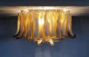 Murano Chandelier – 64 petals – Caramel