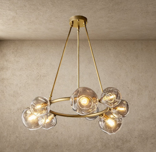 Bubble Clear Glass Round Chandelier