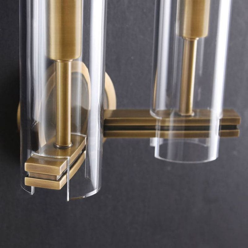 Kaleidoscope Double Head Wall Sconce, Brass - GILDLAMPS
