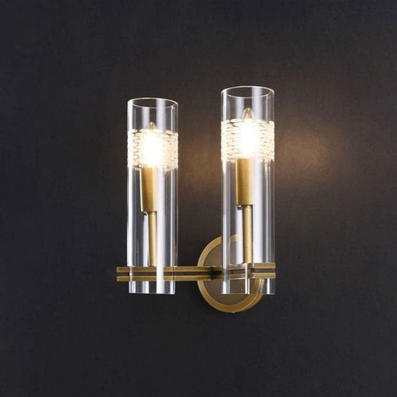 Kaleidoscope Double Head Wall Sconce, Brass - GILDLAMPS