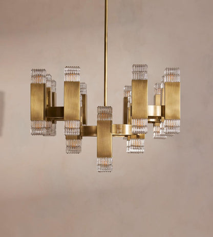 Kennedy Glass Chandelier 32"W - GILDLAMPS