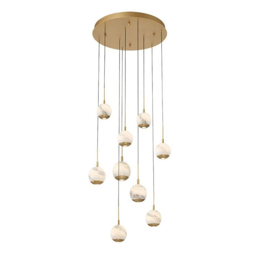 Kimma Lights Round LED Chandelier - GILDLAMPS