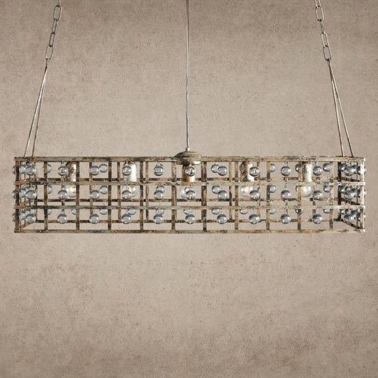 La Cage 41 inch Rectangular Chandelier - GILDLAMPS