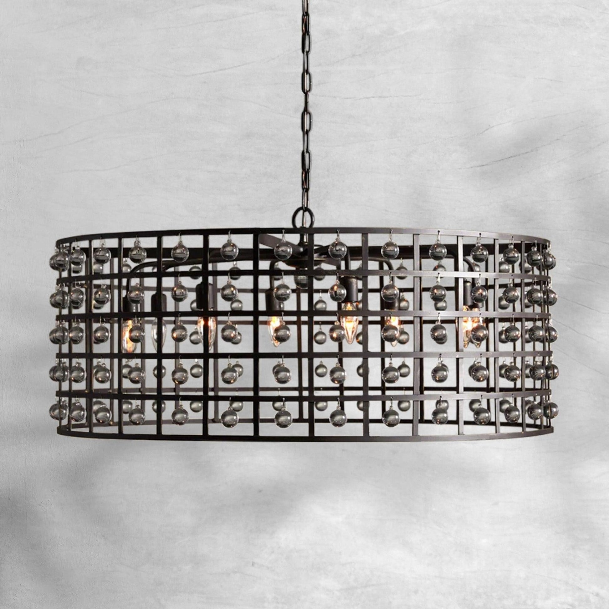 La Cage Round Chandelier 6/8/12 Light - GILDLAMPS