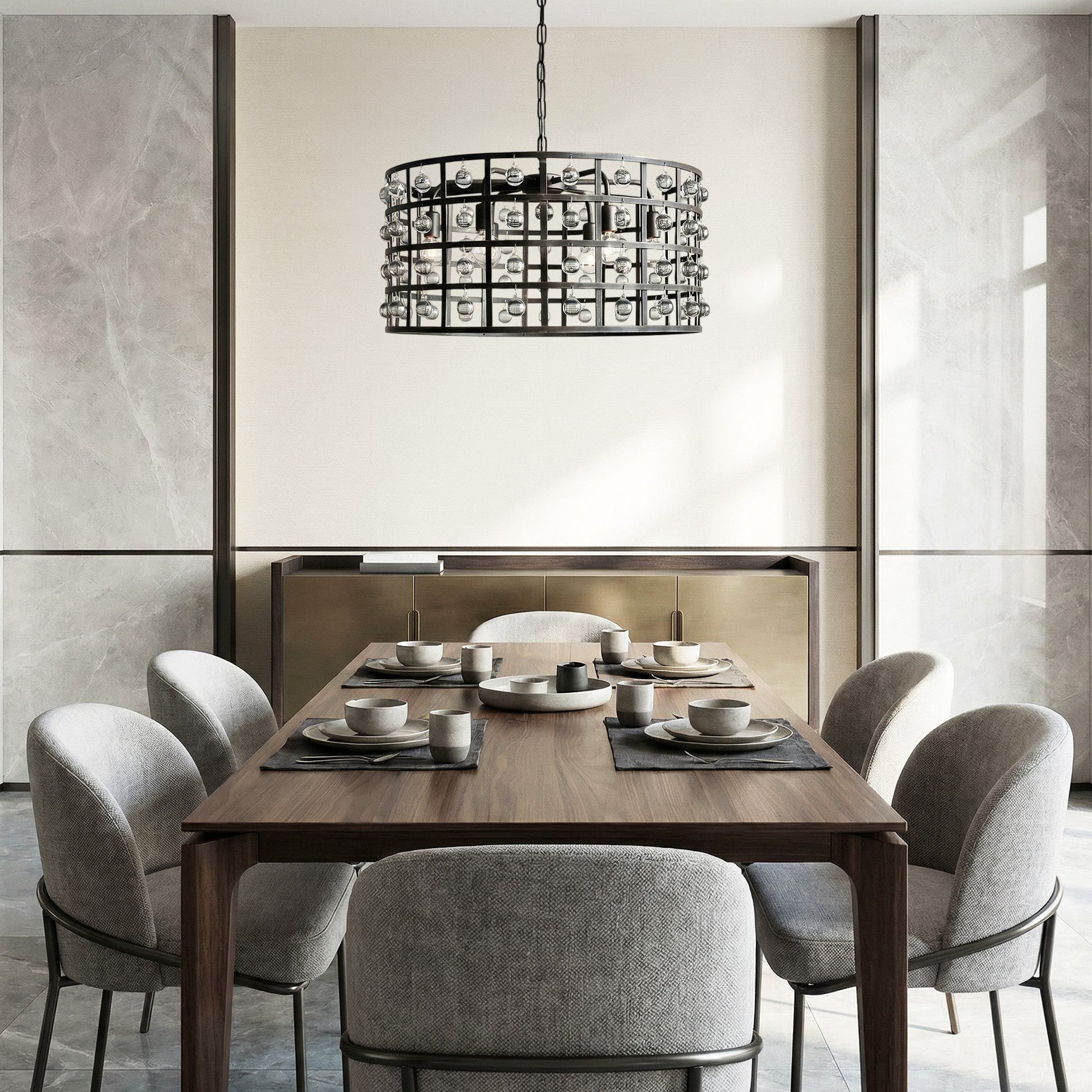 La Cage Round Chandelier 6/8/12 Light - GILDLAMPS