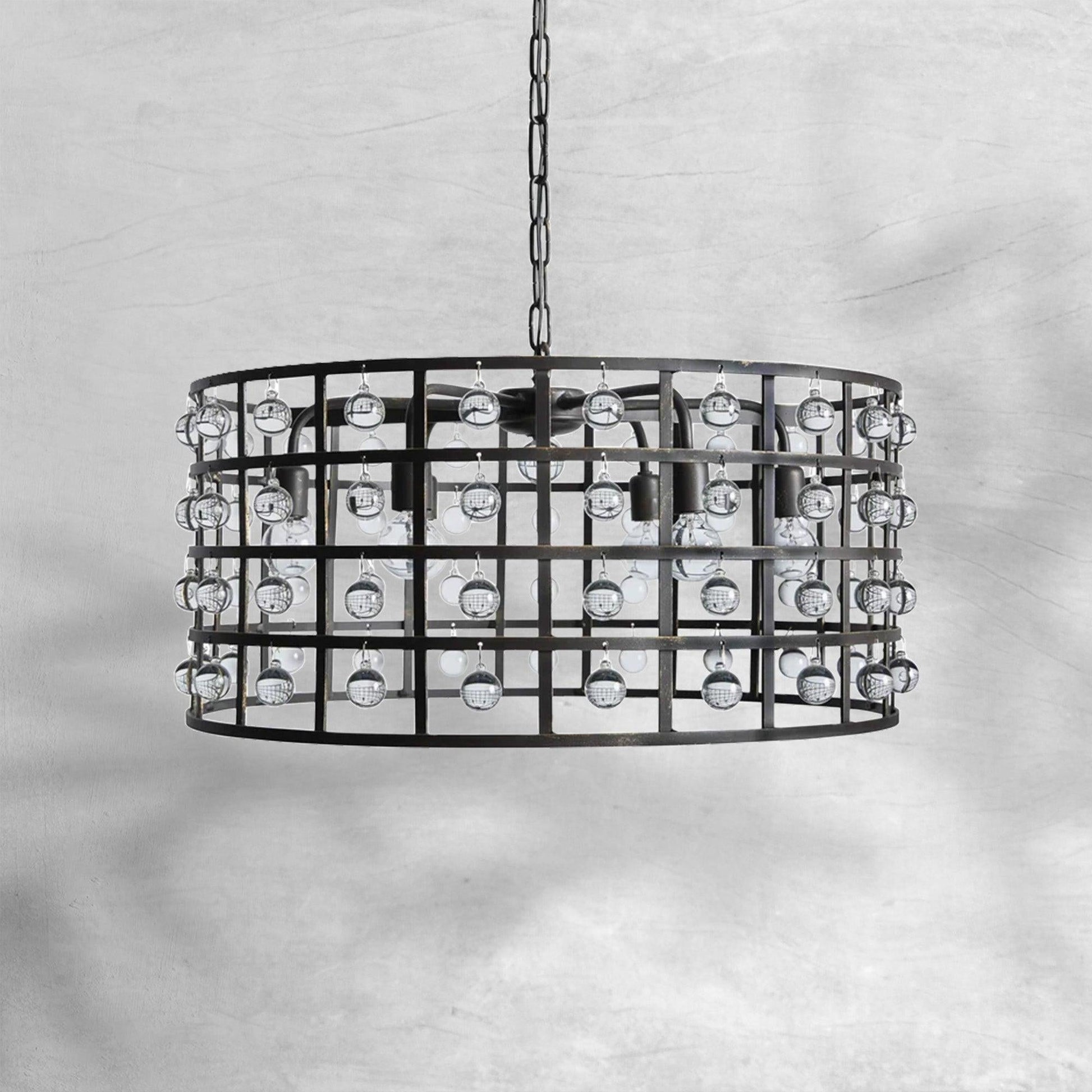 La Cage Round Chandelier 6/8/12 Light - GILDLAMPS