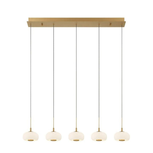 Lanterns 5 Light Linear LED Chandelier - GILDLAMPS
