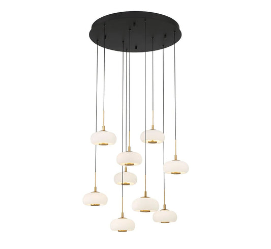 Lanterns 9 Light Round LED Chandelier - GILDLAMPS