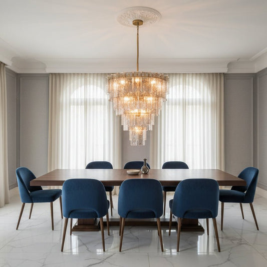 Latracy Multi - layer Round Chandelier 47" - GILDLAMPS