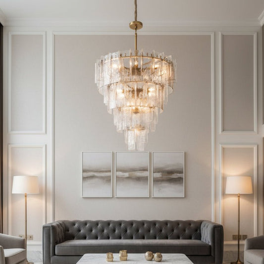 Latracy Multi - layer Round Chandelier 47" - GILDLAMPS