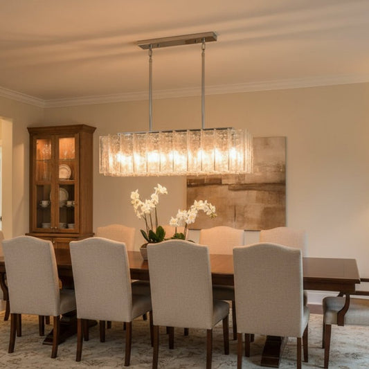 Latracy Rectangular Chandelier 49" - GILDLAMPS