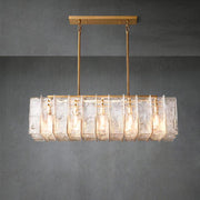 Lattace Clear Glass Rectangular Chandelier 49"67'' - GILDLAMPS