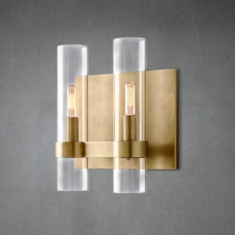 Lavelle Glass Double Wall Sconce - GILDLAMPS