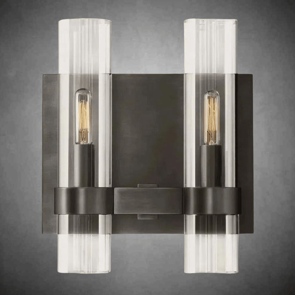 Lavelle Glass Double Wall Sconce - GILDLAMPS