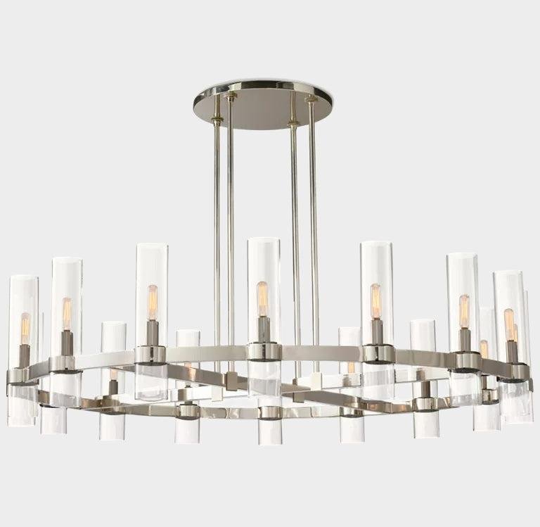 Lavelle Glass Round Chandelier 48" - GILDLAMPS