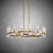 Lavelle Glass Round Chandelier 48" - GILDLAMPS