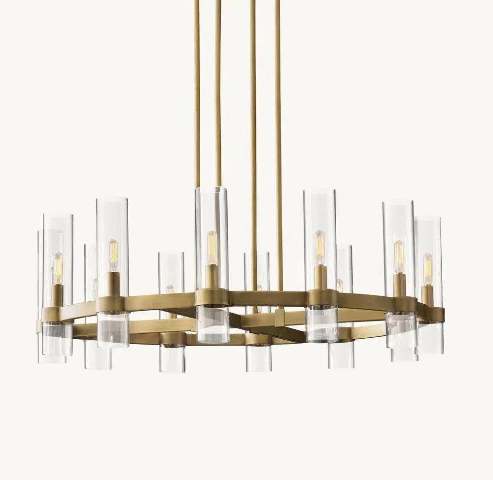 Lavelle Round Glass Chandelier 36" - GILDLAMPS